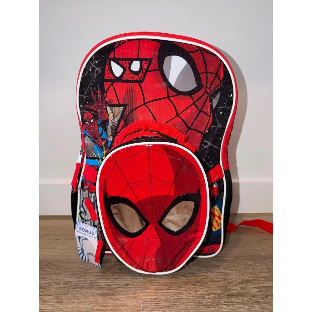 Spiderman backpack with lunch bag